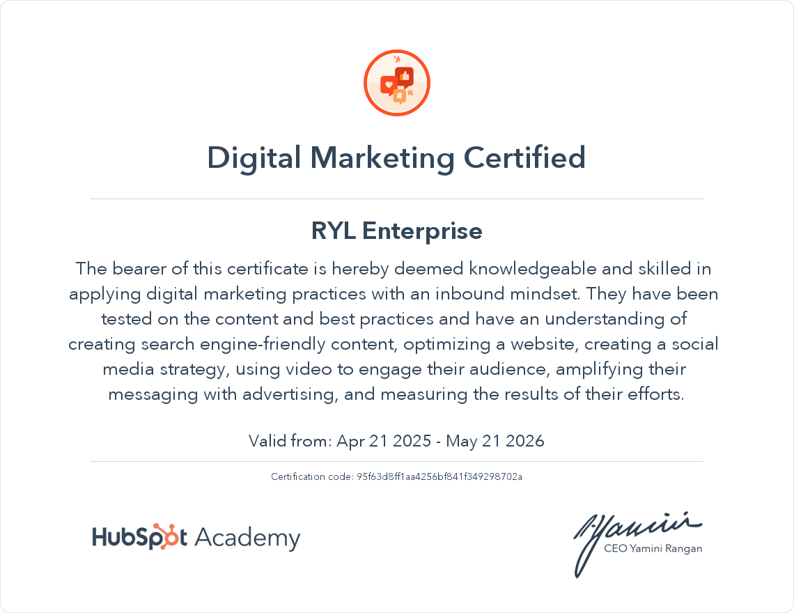 certification