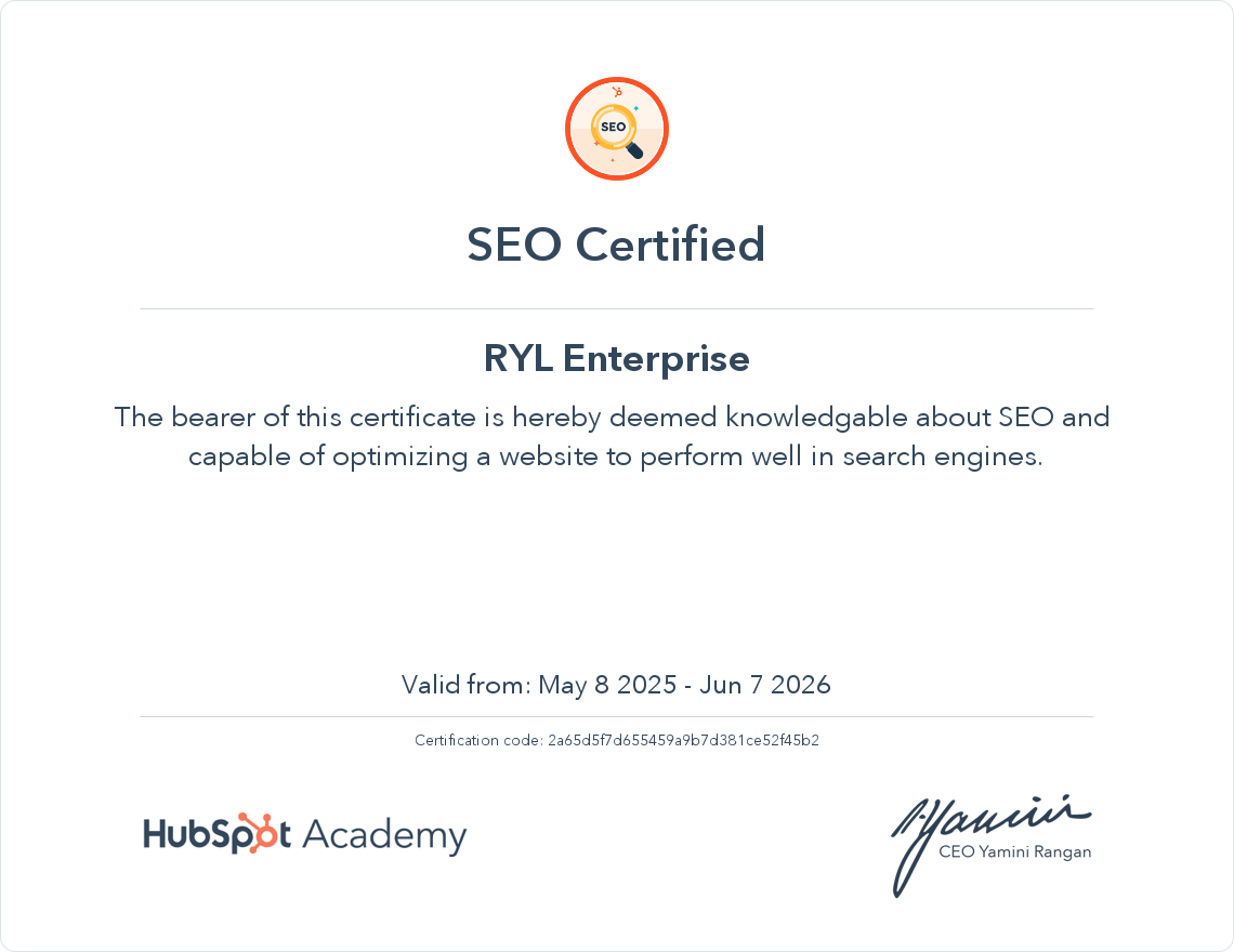 certification