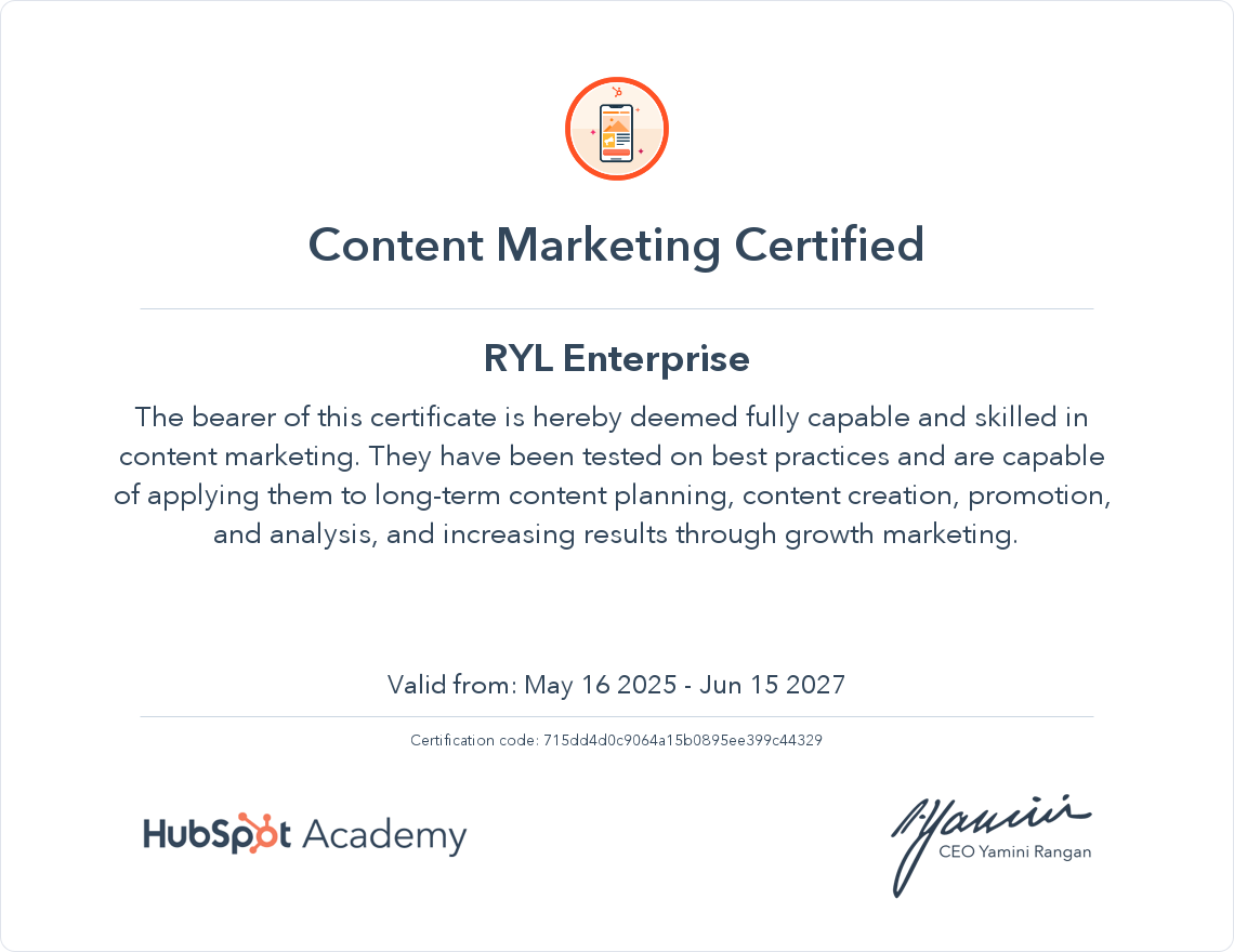 certification