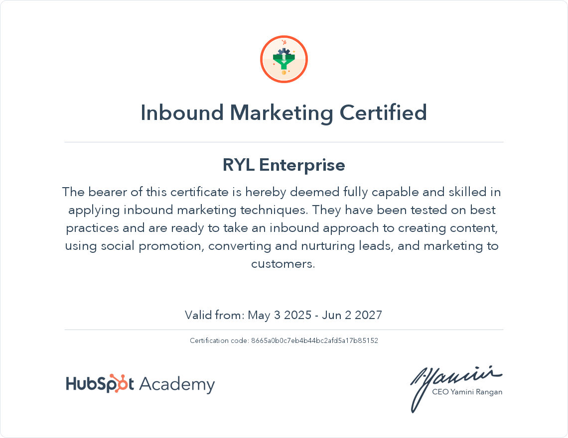 certification