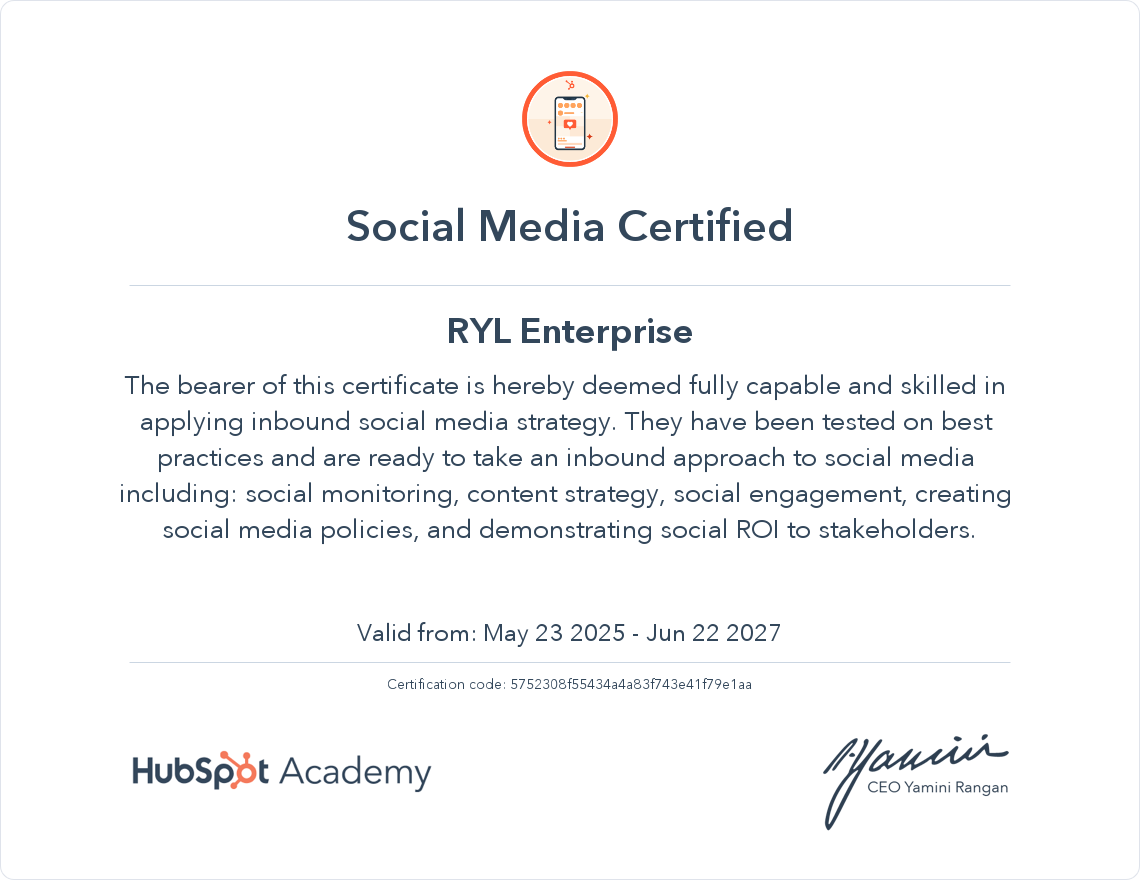 certification
